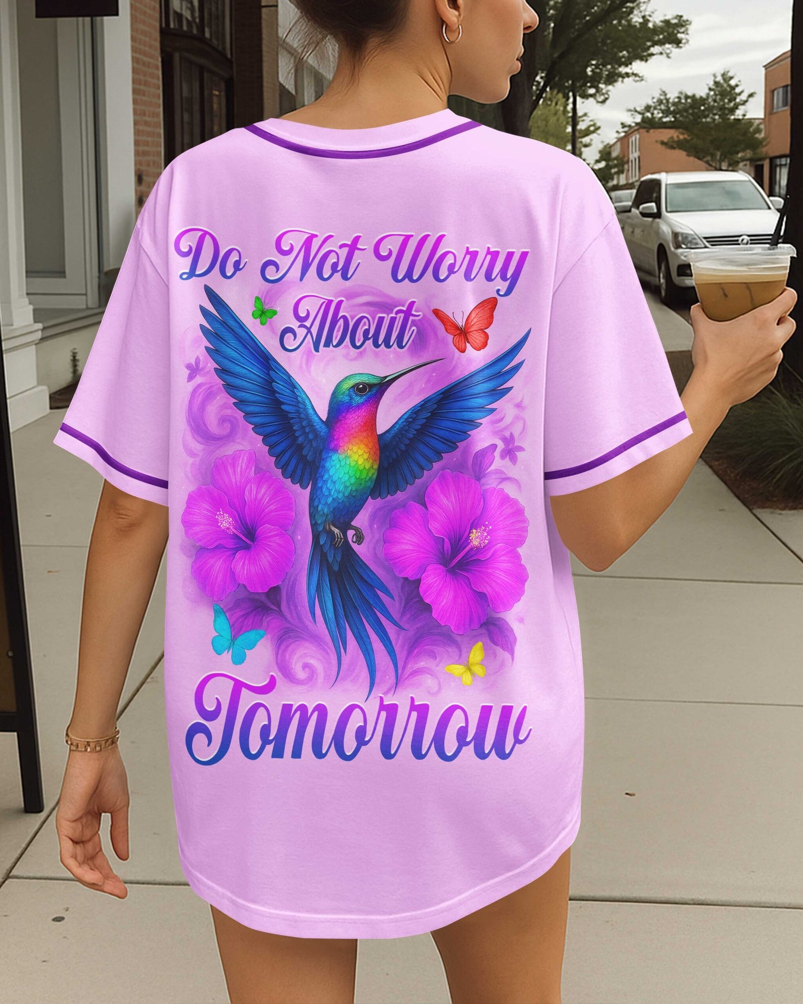 Do not Worry About Tomorrow All Over Print Jersey - Image 2